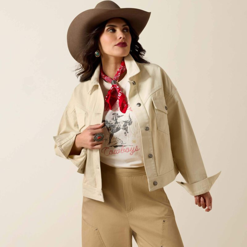 Ariat Women's Solar Cotton Twill Jacket - Summer Sand-2