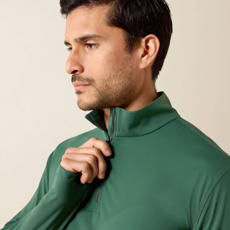 Ariat Men's SolVeil 1/4 Zip Base Layer - Monstera-2