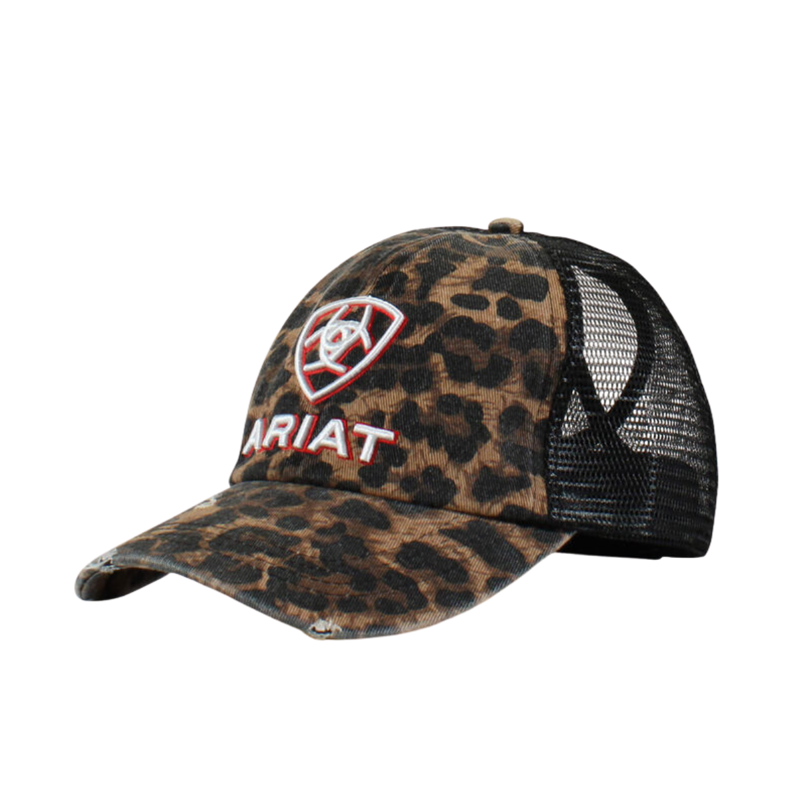Ariat Women's Embossed Logo Cheetah Print Cap - Black