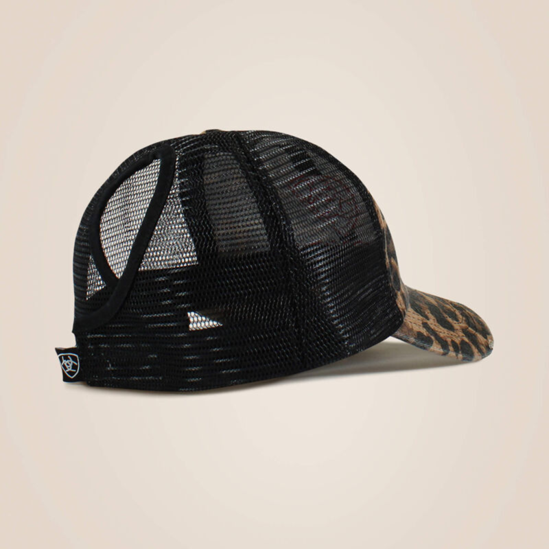 Ariat Women's Embossed Logo Cheetah Print Cap - Black-1