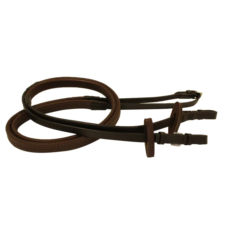 Horseware Rambo Micklem Competition Reins - Dark Havana