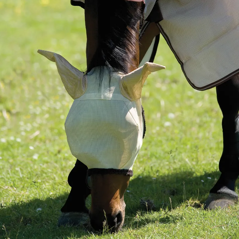 Horseware Amigo Flymask - Oatmeal/Brown