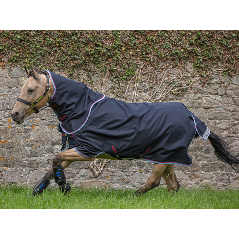 Amigo Bravo 12 Pony Plus Lite Turnout Rug - Navy/Red/Blue-1