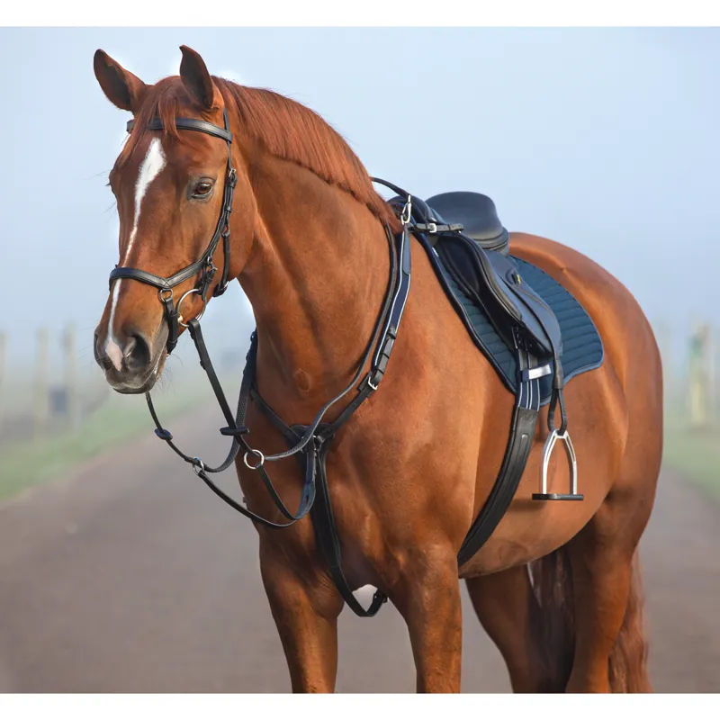 Horseware Rambo Micklem Breastplate Martingale - Black-1