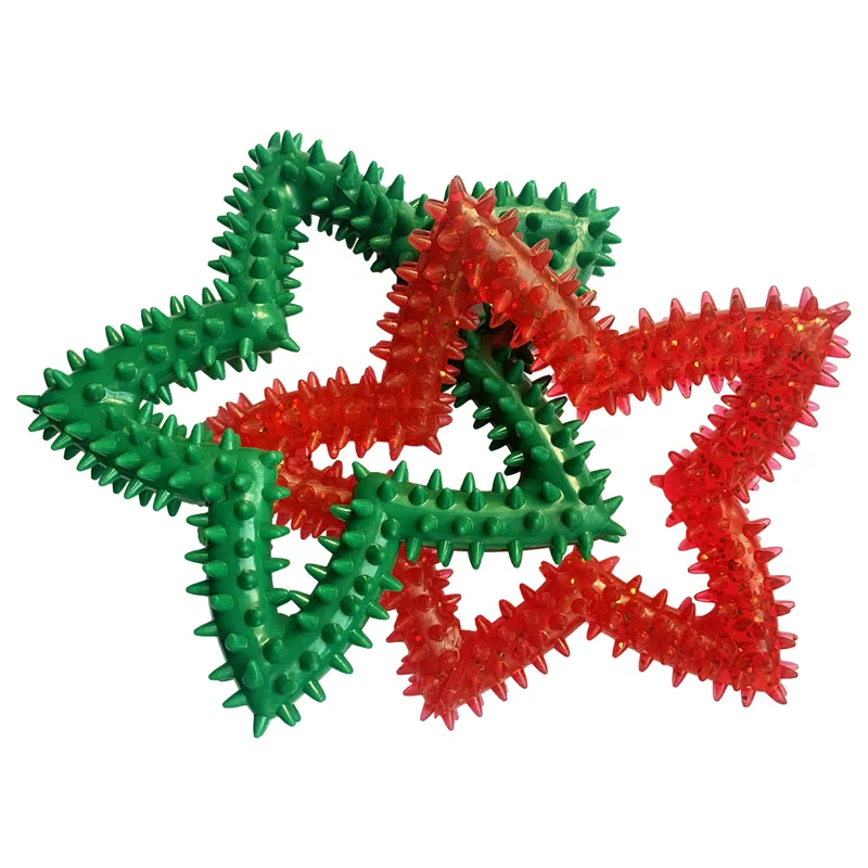 Hem and Boo Xmas Glitter 2 Star Dog Toy