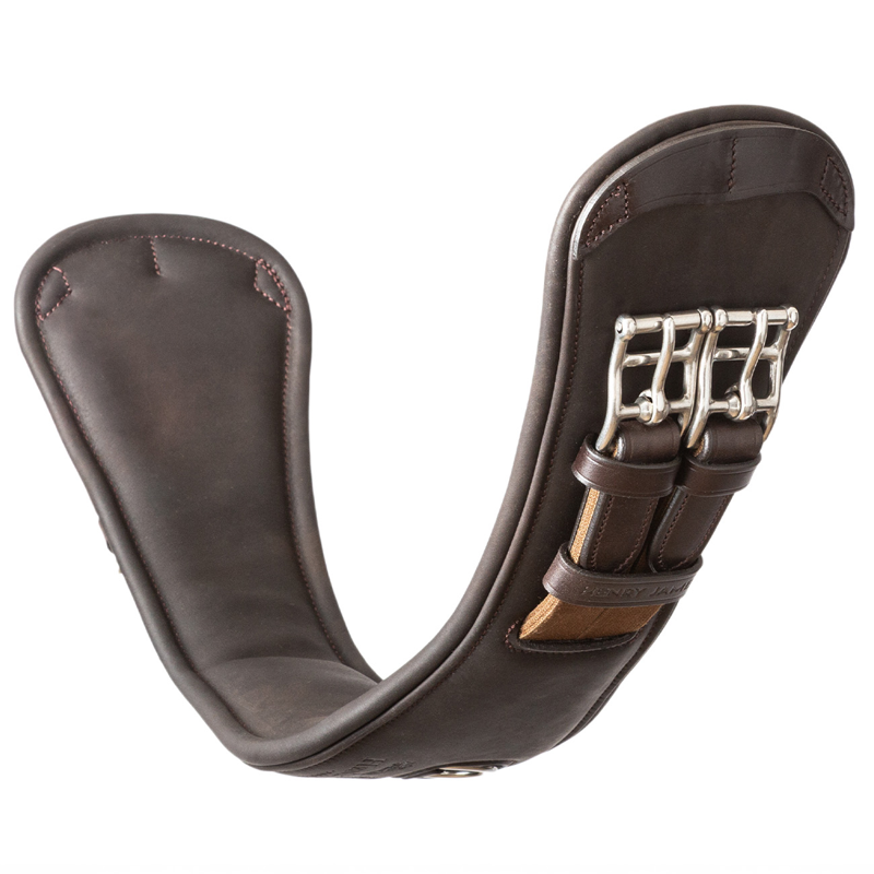Henry James Curved Anatomic Short Girth - Havana Brown-1