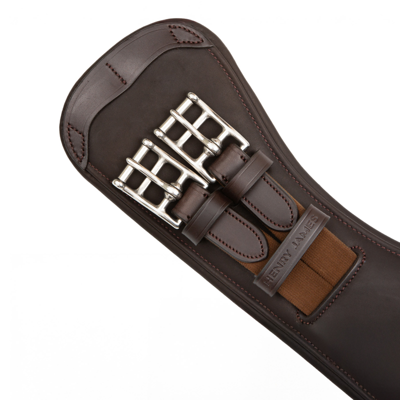 Henry James Curved Anatomic Short Girth - Havana Brown-2