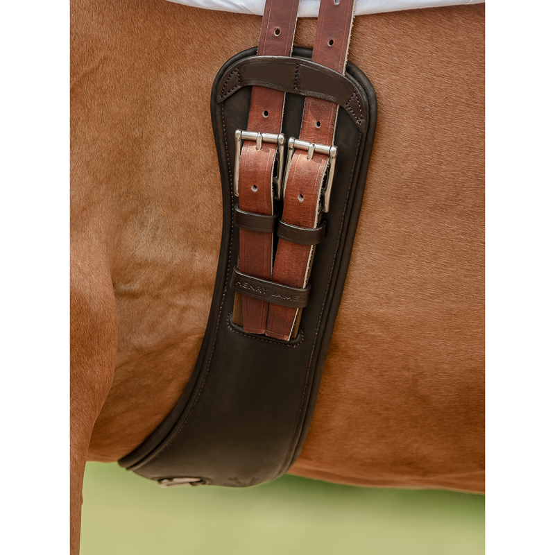 Henry James Curved Anatomic Short Girth - Havana Brown-4