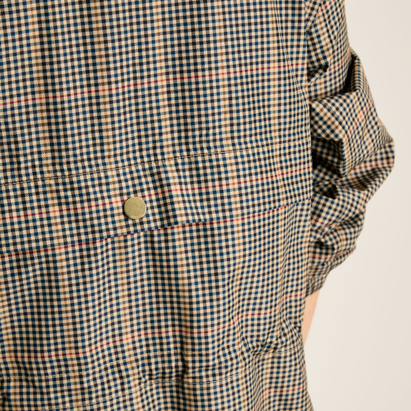Joules Ladies Holkham Waterproof Packable Raincoat - Henson Check-6