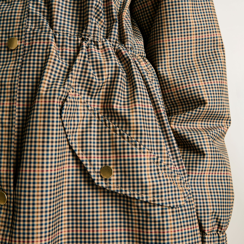 Joules Ladies Holkham Waterproof Packable Raincoat - Henson Check-5