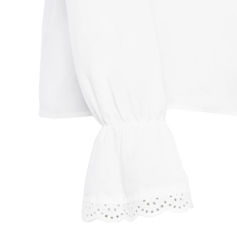 Holland Cooper Audley Lace Blouse - White-13
