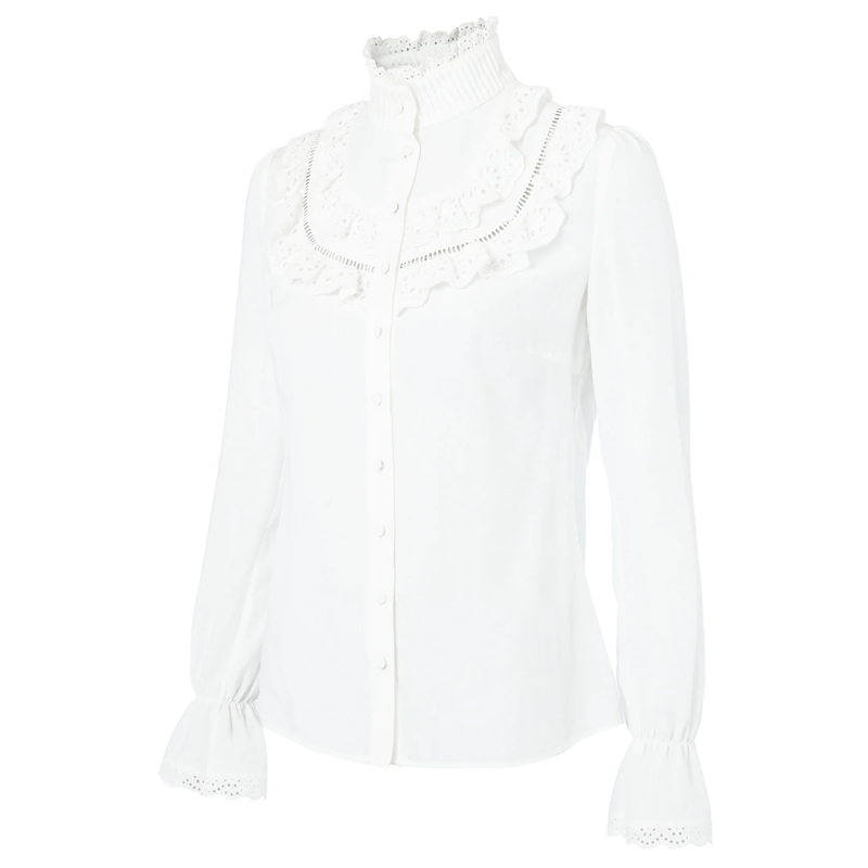 Holland Cooper Audley Lace Blouse - White-10