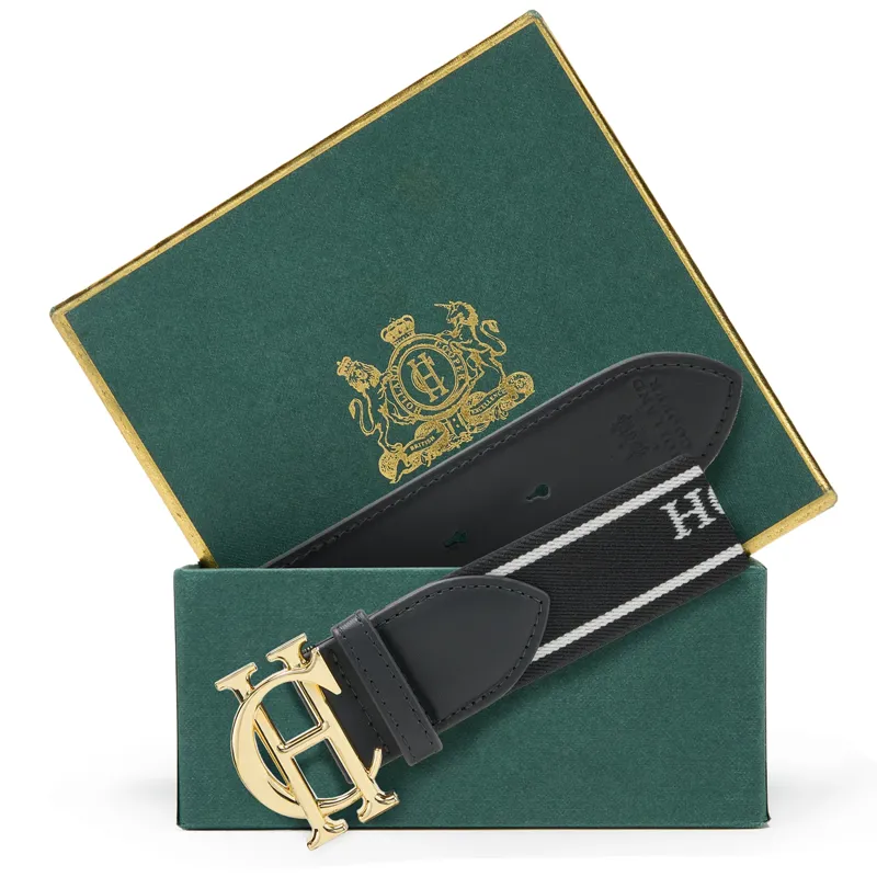 Holland Cooper Burghley Logo Riding Belt - Black
