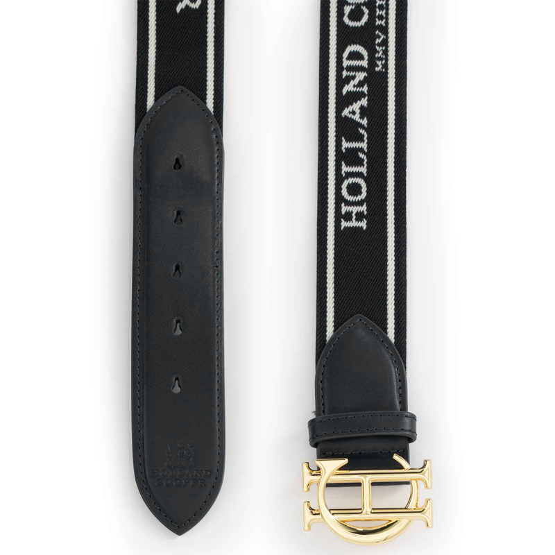 Holland Cooper Burghley Logo Riding Belt - Black-5