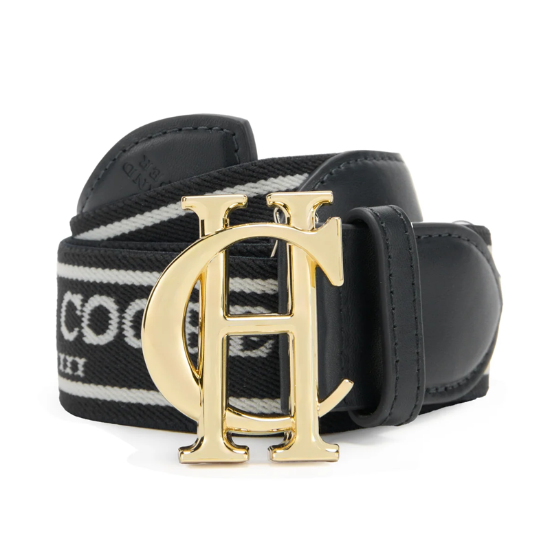 Holland Cooper Burghley Logo Riding Belt - Black-1
