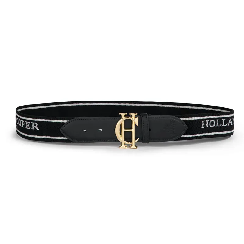 Holland Cooper Burghley Logo Riding Belt - Black-4