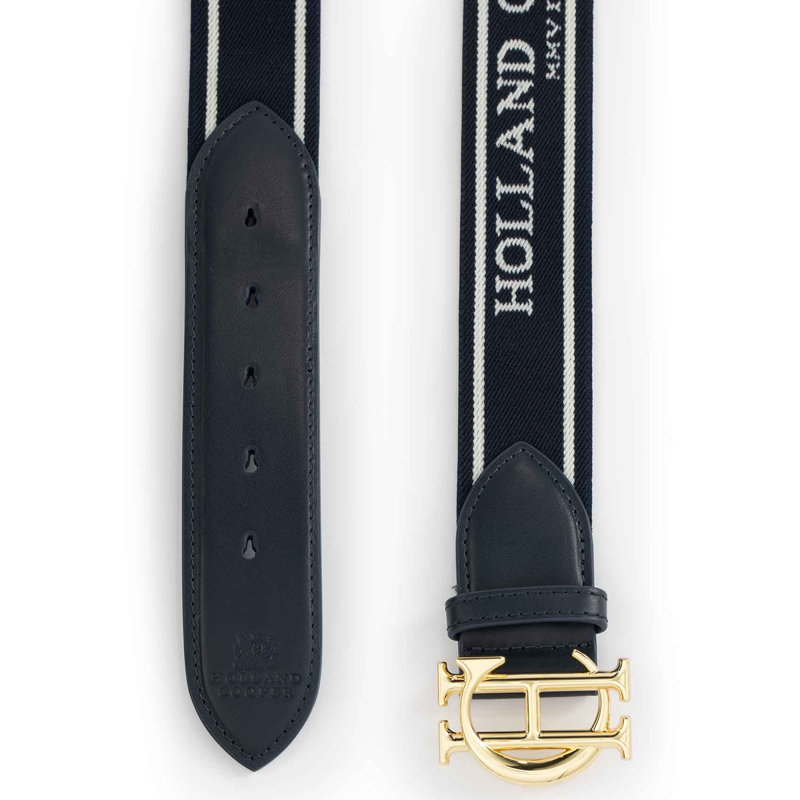 Holland Cooper Burghley Logo Riding Belt - Ink Navy-4