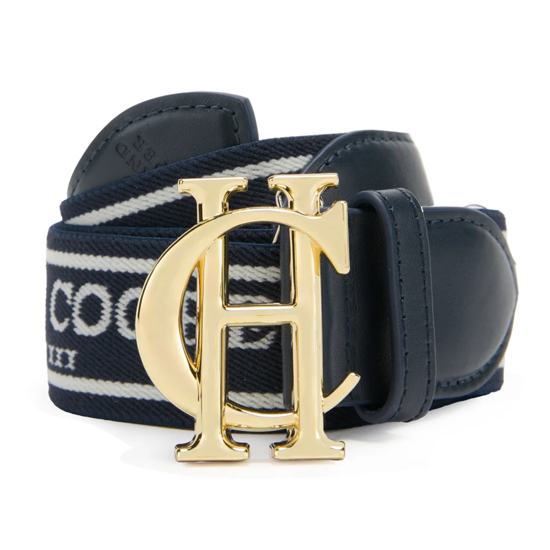 Holland Cooper Burghley Logo Riding Belt - Ink Navy-1