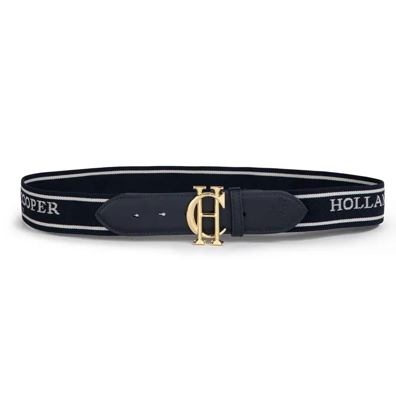 Holland Cooper Burghley Logo Riding Belt - Ink Navy-2