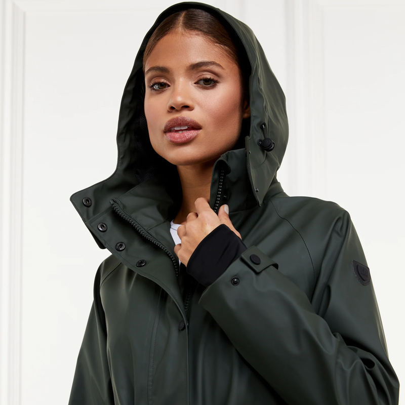 Holland Cooper Chartwell Rain Parka - Evergreen-5