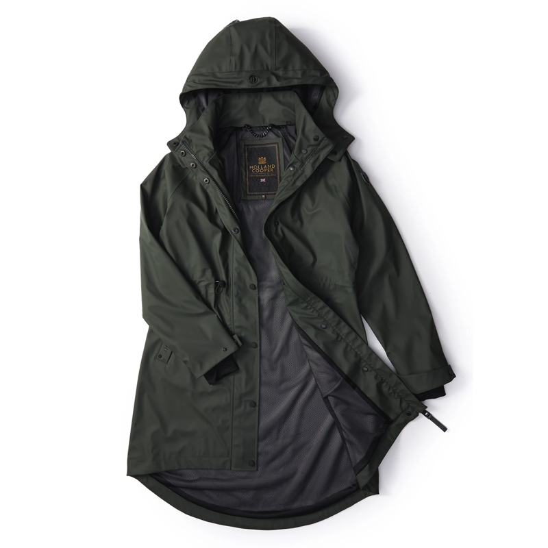 Holland Cooper Chartwell Rain Parka - Evergreen-11