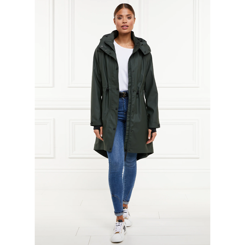 Holland Cooper Chartwell Rain Parka - Evergreen-1