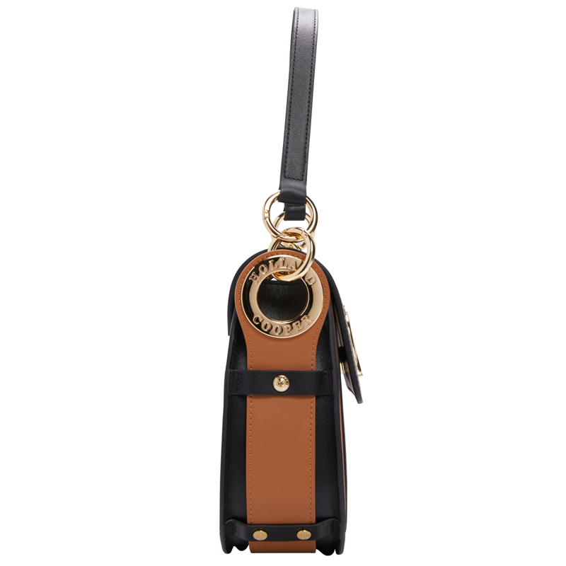 Holland Cooper Chelsea Saddle Bag - Black/Tan-3