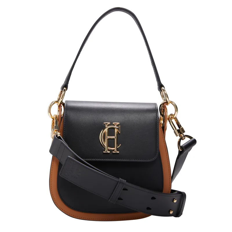 Holland Cooper Chelsea Saddle Bag - Black/Tan