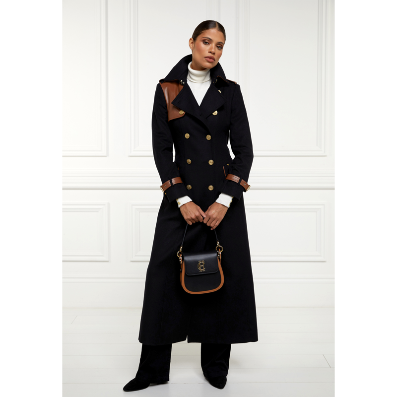 Holland Cooper Chelsea Saddle Bag - Black/Tan-7