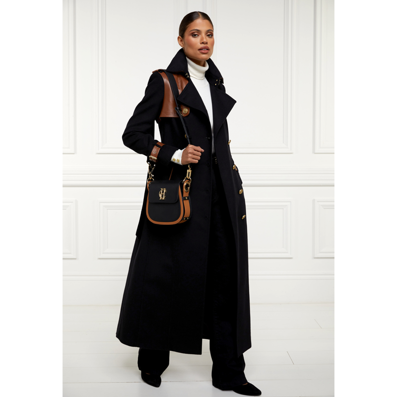Holland Cooper Chelsea Saddle Bag - Black/Tan-9