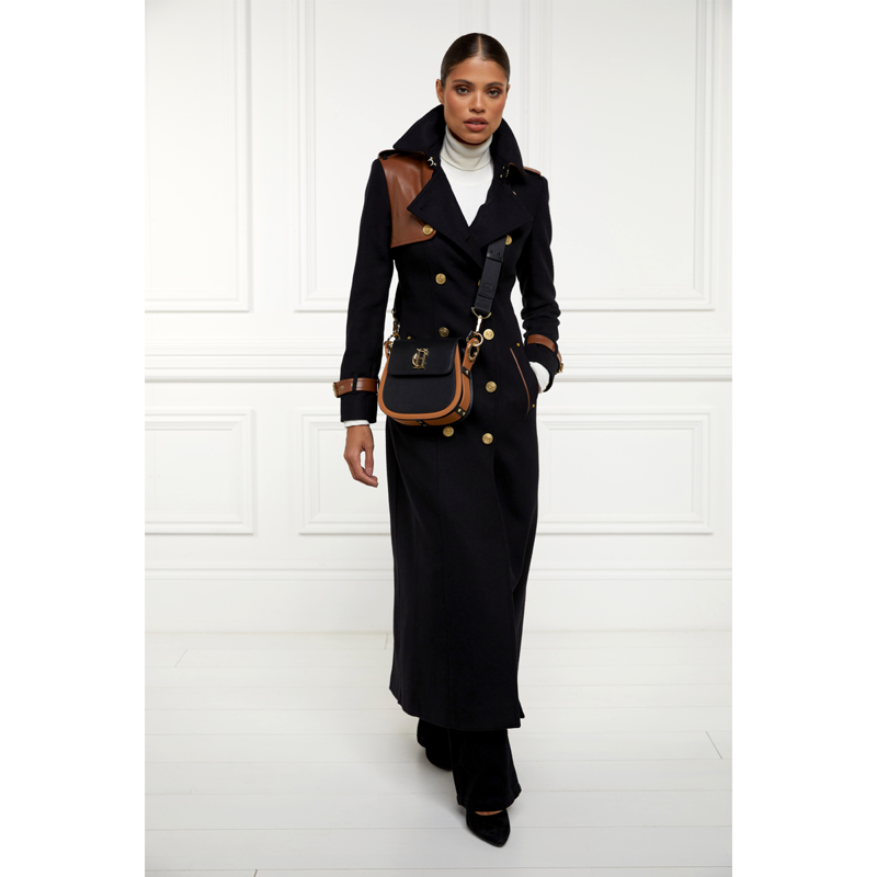 Holland Cooper Chelsea Saddle Bag - Black/Tan-8