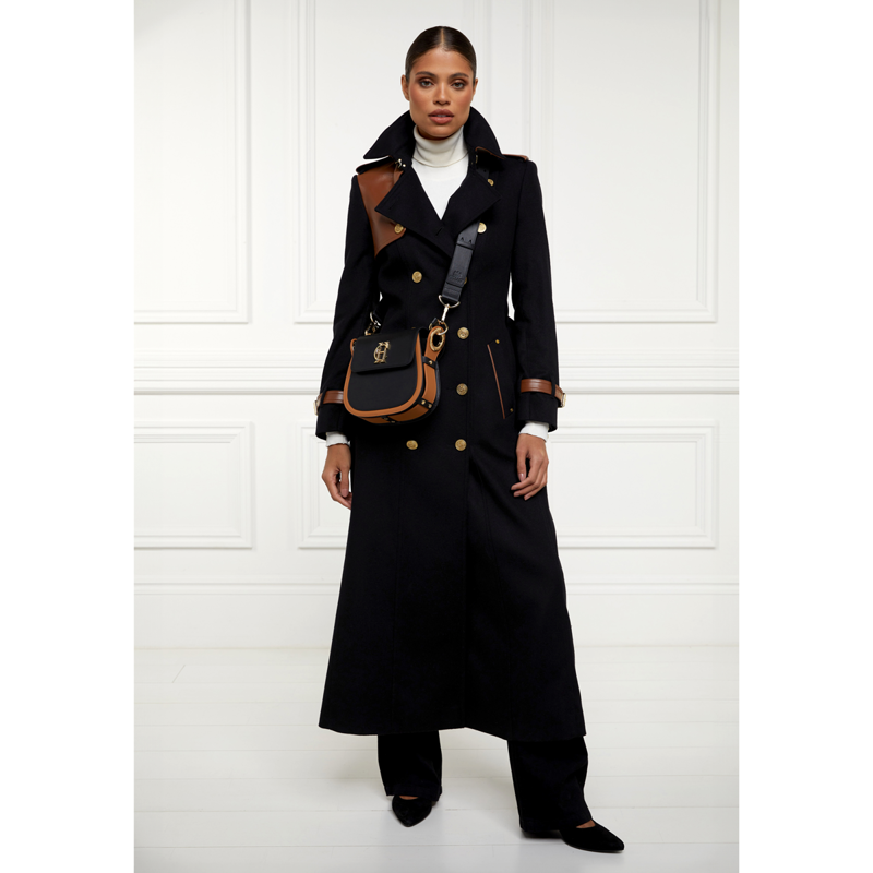 Holland Cooper Chelsea Saddle Bag - Black/Tan-6