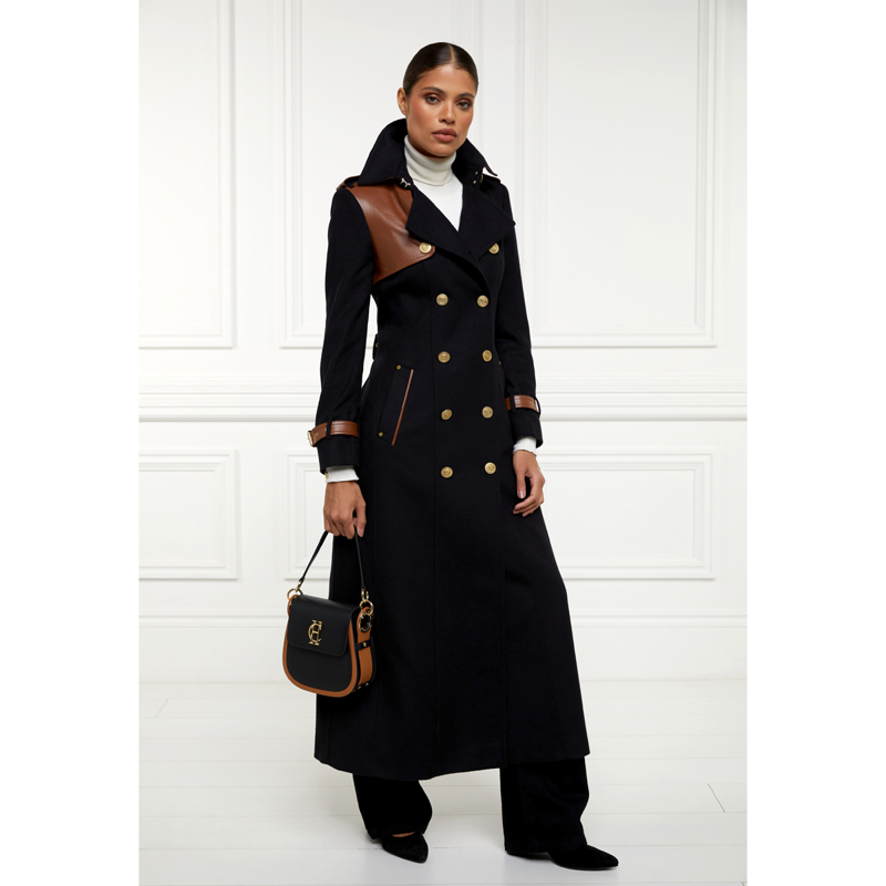 Holland Cooper Chelsea Saddle Bag - Black/Tan-5