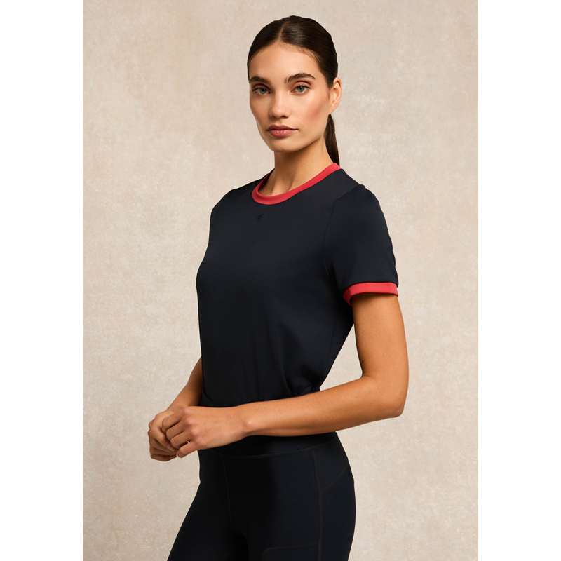 Holland Cooper Chiltern Ringer Tee - Ink Navy-2