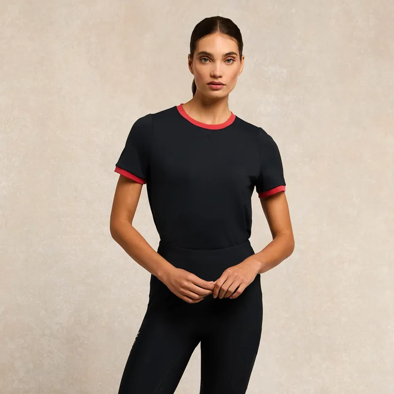 Holland Cooper Chiltern Ringer Tee - Ink Navy