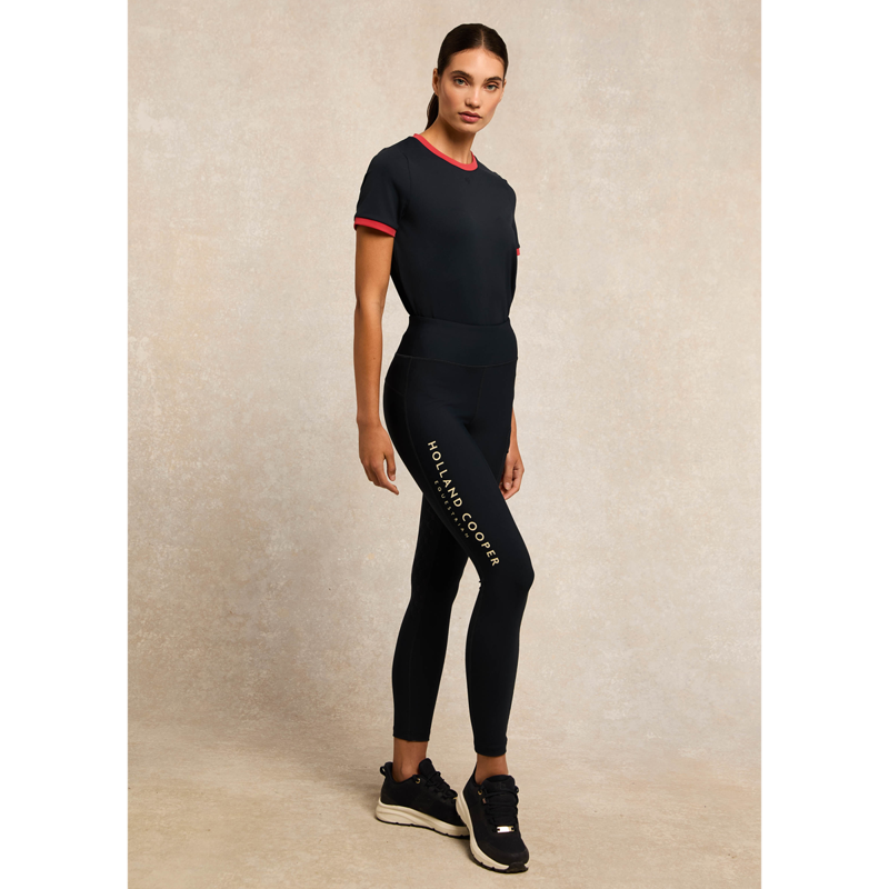 Holland Cooper Chiltern Ringer Tee - Ink Navy-3