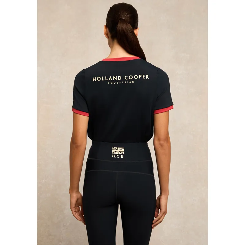 Holland Cooper Chiltern Ringer Tee - Ink Navy-1
