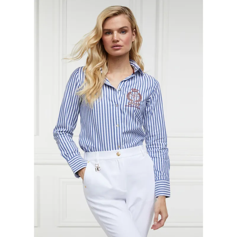 Holland Cooper Classic Button Down Shirt - Navy Stripe