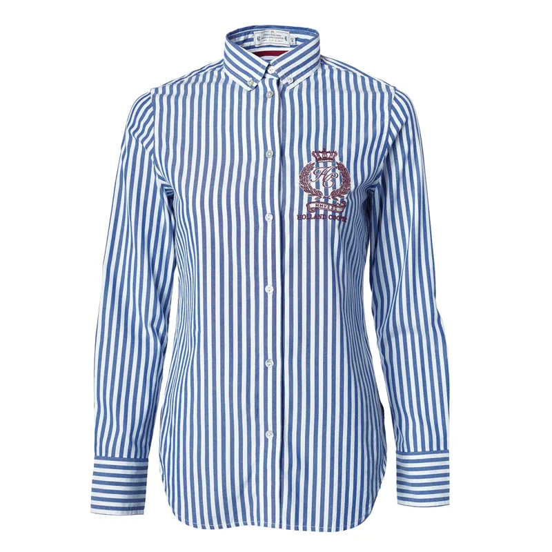 Holland Cooper Classic Button Down Shirt - Navy Stripe-7