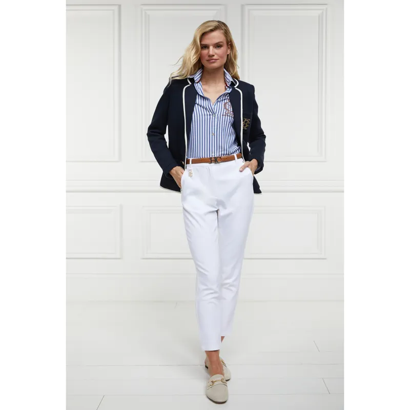 Holland Cooper Classic Button Down Shirt - Navy Stripe-3