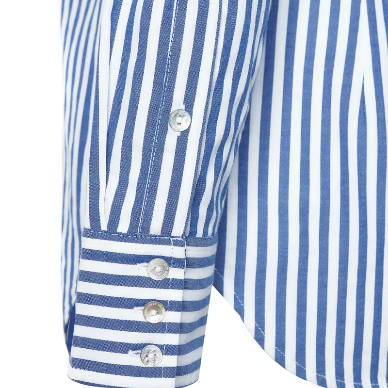 Holland Cooper Classic Button Down Shirt - Navy Stripe-6