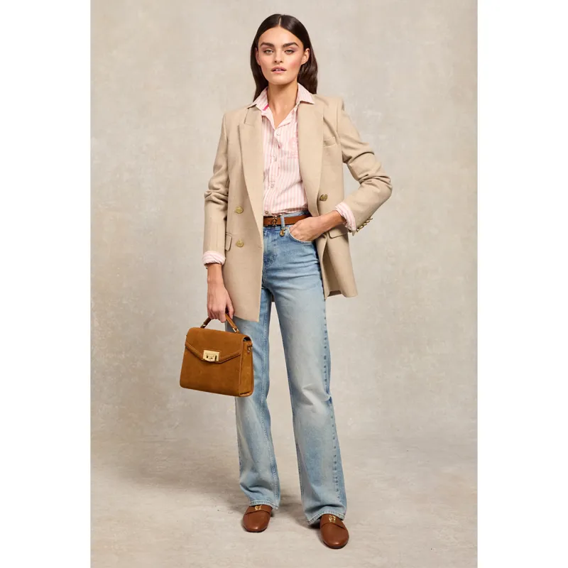 Holland Cooper Classic Button Down Shirt - Pink Stripe-4