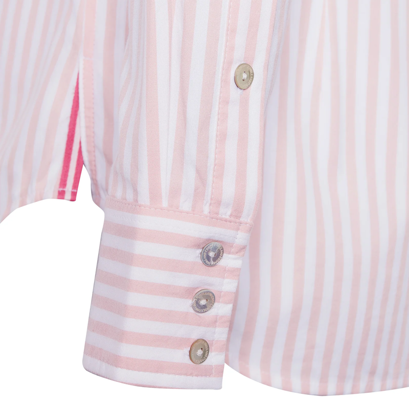 Holland Cooper Classic Button Down Shirt - Pink Stripe-7