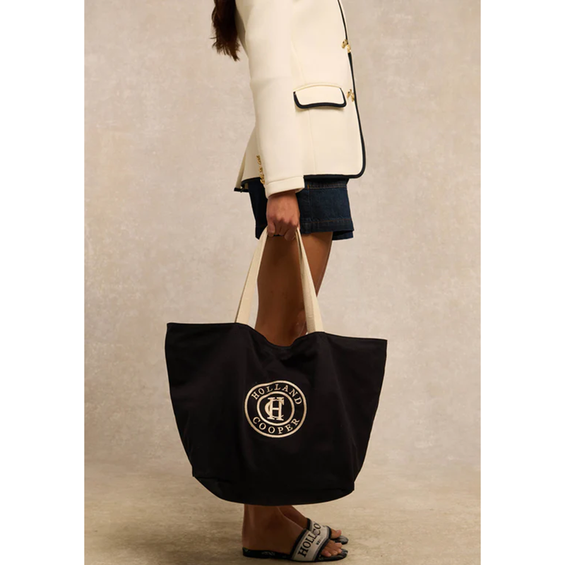 Holland Cooper Classic Shopper - Navy Ecru-2