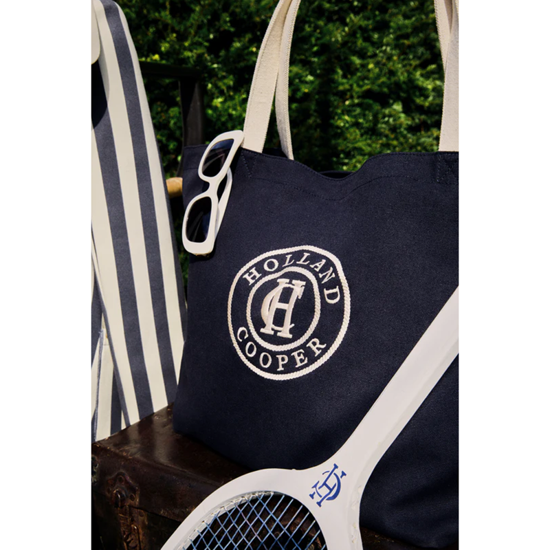 Holland Cooper Classic Shopper - Navy Ecru-5