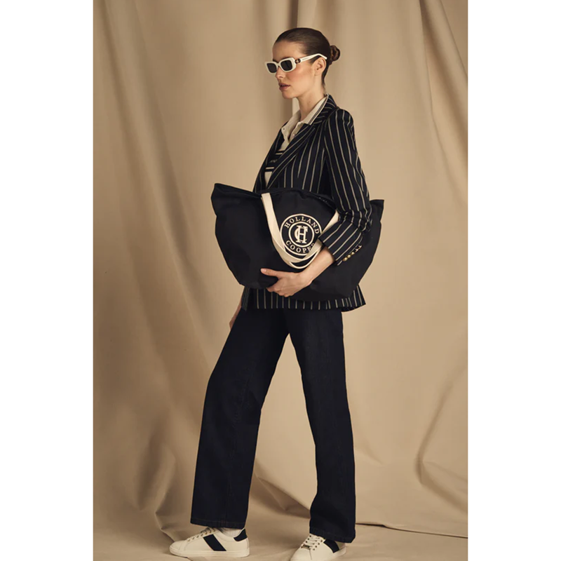 Holland Cooper Classic Shopper - Navy Ecru-4