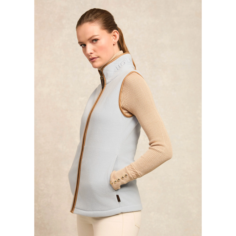 Holland Cooper Country Fleece Gilet - Pale Blue-2