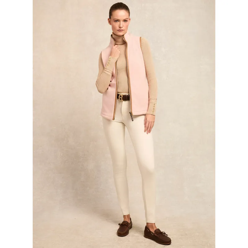 Holland Cooper Country Fleece Gilet - Soft Pink-3