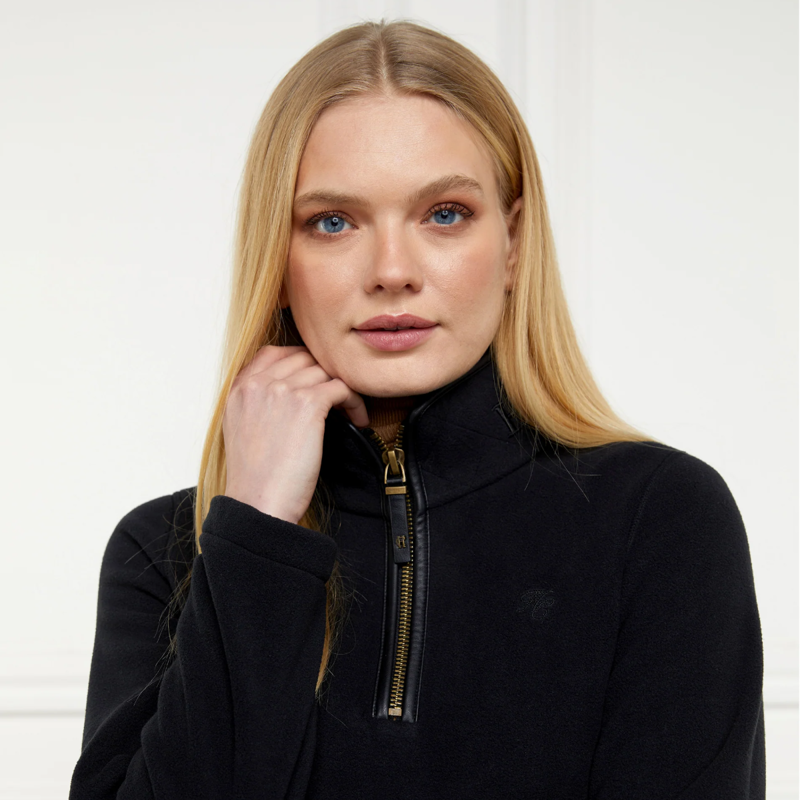 Holland Cooper Country Fleece Half Zip - Black-3