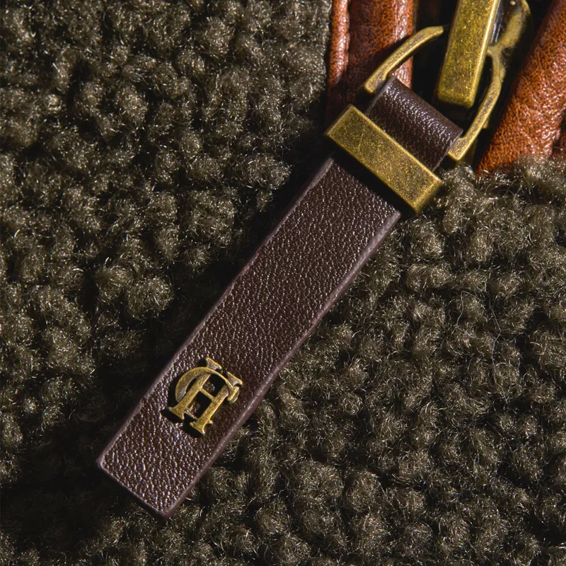 Holland Cooper Country Fleece Quarter Zip - Khaki Borg-6